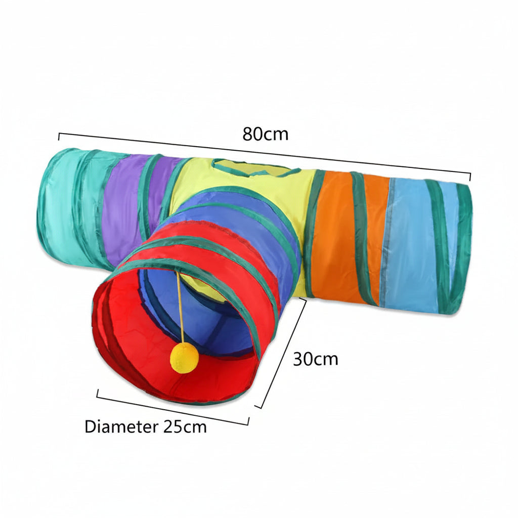 Foldable Cat Tunnel — Interactive Play Tunnel for Curious Cats