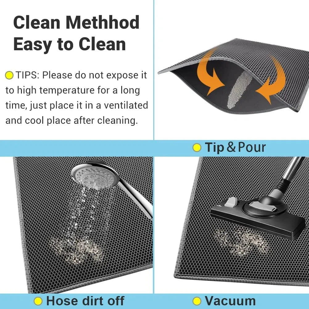 Double Layer Cat Litter Mat — Waterproof & Easy to Clean