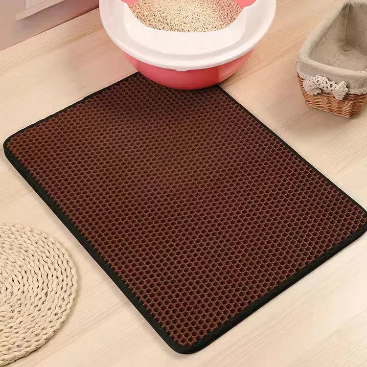 Double Layer Cat Litter Mat — Waterproof & Easy to Clean