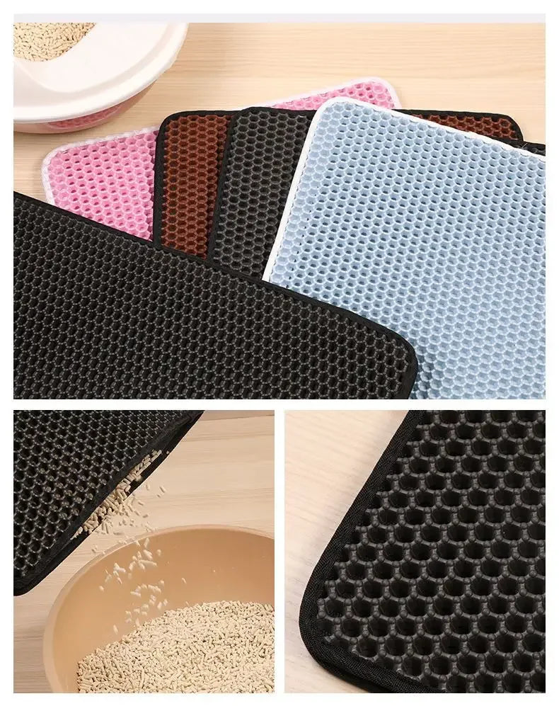 Double Layer Cat Litter Mat — Waterproof & Easy to Clean
