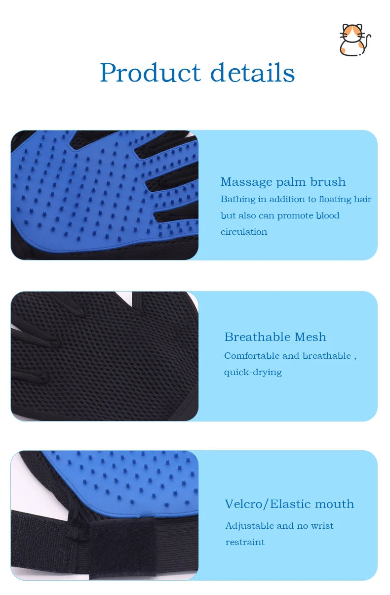 Cat Grooming Glove — Remove Pet Hair Effortlessly