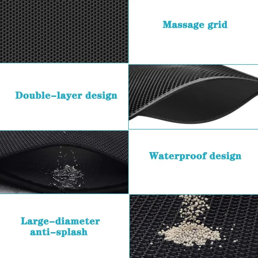 Double Layer Cat Litter Mat — Waterproof & Easy to Clean