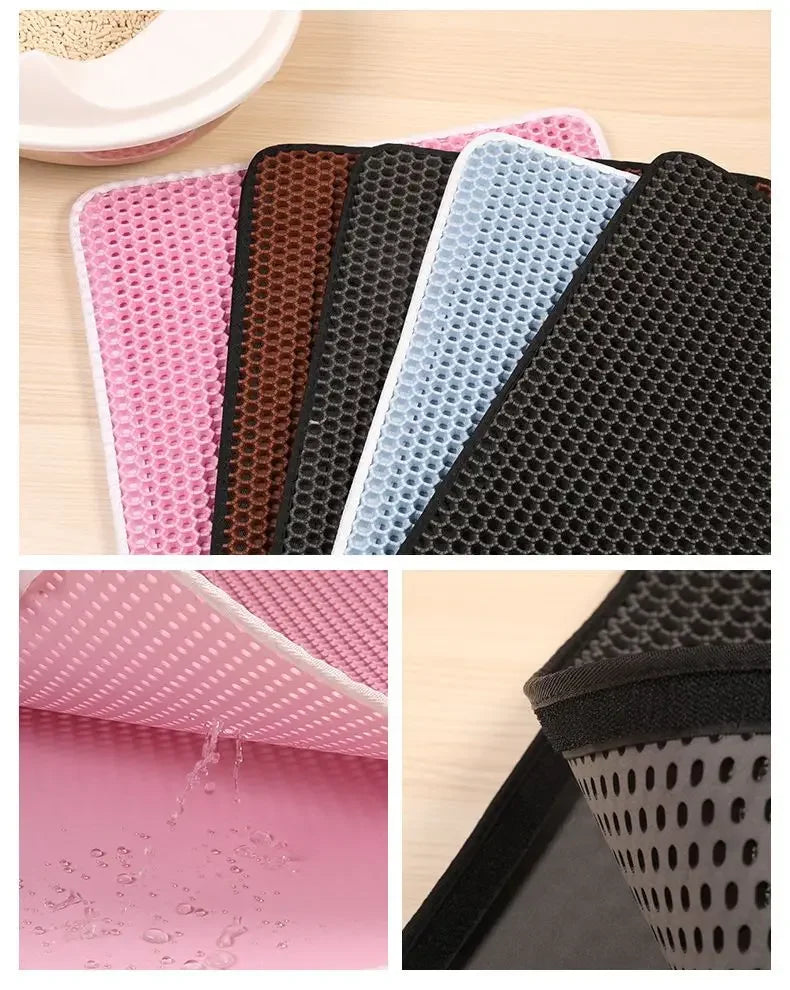 Double Layer Cat Litter Mat — Waterproof & Easy to Clean
