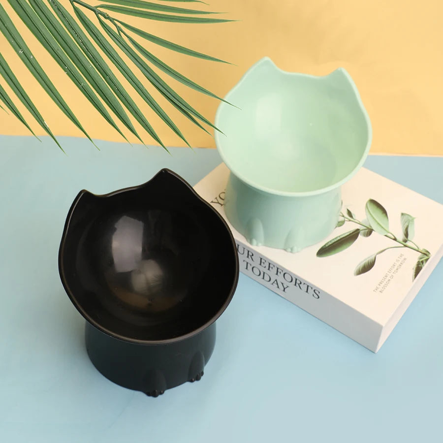 Elevated Cat Bowl — Neck Protection & Anti-Tip Design