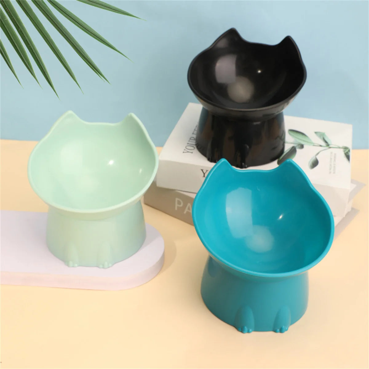 Elevated Cat Bowl — Neck Protection & Anti-Tip Design