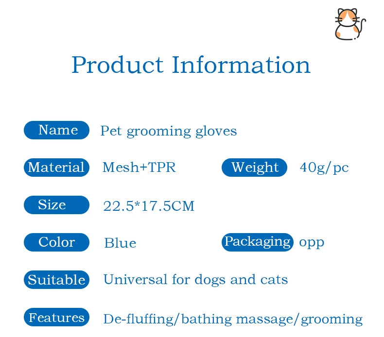 Cat Grooming Glove — Remove Pet Hair Effortlessly