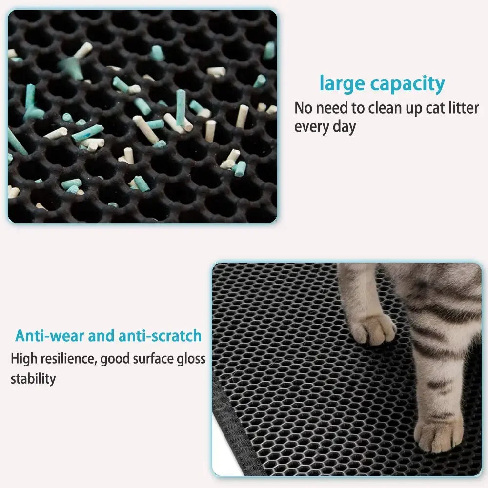 Double Layer Cat Litter Mat — Waterproof & Easy to Clean