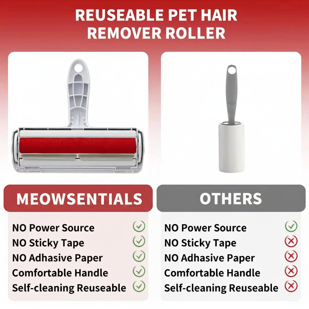 Self-Cleaning Pet Hair Remover Roller — No More Cat Hair Everywhere