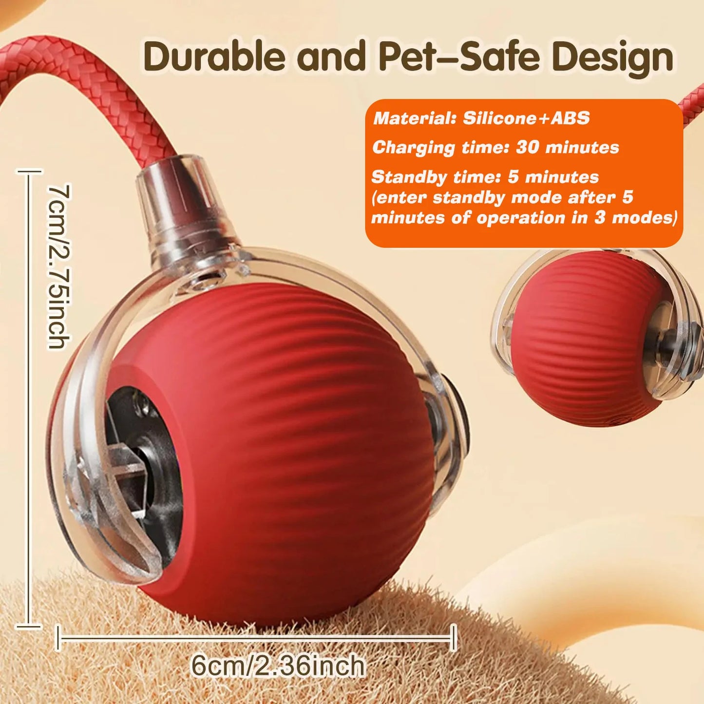Rechargeable Interactive Cat Ball — Keeps Your Cat Entertained for Hours