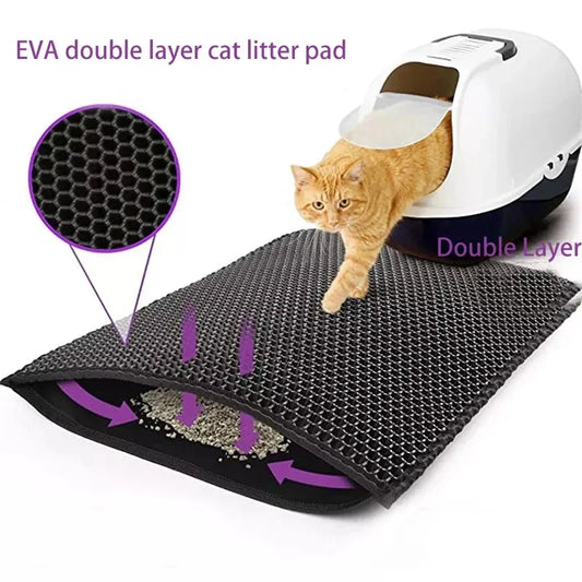 Double Layer Cat Litter Mat — Waterproof & Easy to Clean