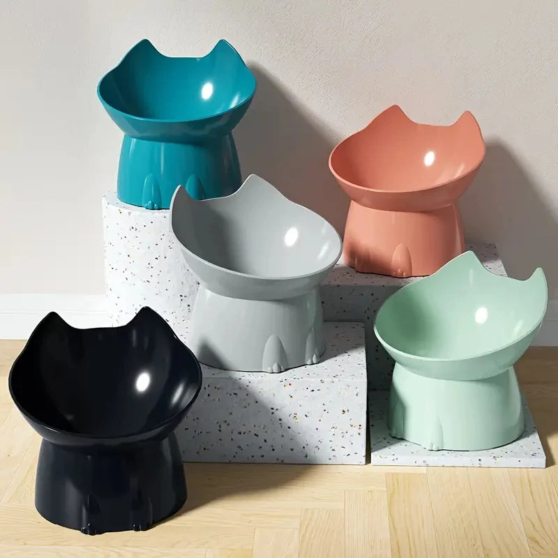 Elevated Cat Bowl — Neck Protection & Anti-Tip Design