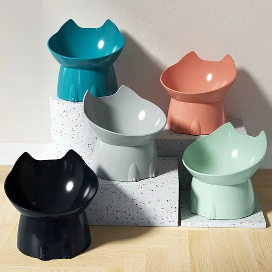 Elevated Cat Bowl — Neck Protection & Anti-Tip Design